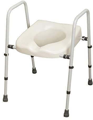 NRS Healthcare N36974 Mowbray Toilet Seat and Frame Lite - Width Adjustable - Ready Assembled