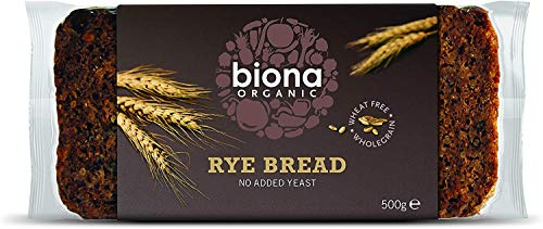Biona Organic Wholemeal Rye Bread 500g x 4 (Pack of 4)