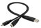 USB C (Tipo C) y Cable Divisor, cerrxian USB 2.0 a Macho a USB C Tipo C Macho y Micro USB Macho Sync & Cable de Carga Cable 1 m Negro