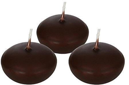 Bütic GmbH 24er Pack Schwimmkerzen 45mm mit 4h Brenndauer - Farbauswahl, Farbe:Schoko