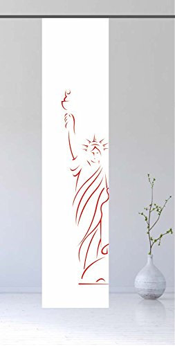 gardinen-for-life Flächenvorhang New York Red - Schiebevorhang, Gr.60x260 cm