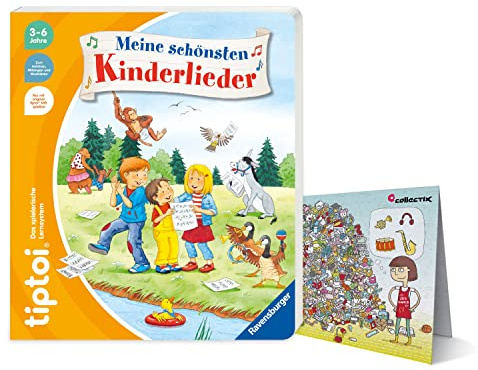 Ravensburger tiptoi ® Kinder-Buch 4-7 | Meine schönsten Kinderlieder + Musik Instrumente Wimmel-Poster