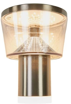 Lindby Edelstahl LED Wandlampe aussen, Aussenwandleuchte spritzwassergeschützt IP44, 1x 8,1W LED, warmweiß (3.000K), Außenleuchte