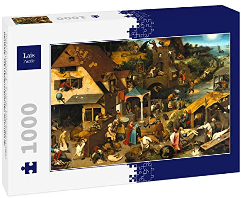 Lais Puzzle Pieter Bruegel d. Ä. - Serie der bilderbogenartigen Gemälde, Die niederländischen Sprichwörter 1000 Teile