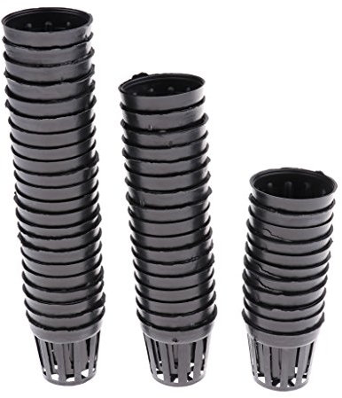 non-brand MagiDeal 50 Stück Topf Körbe Aquarium Wasserpflanze Pflanzkorb, S/M - S