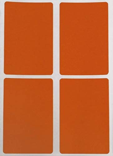 Etiketten Orange 75 mm x 50 mm rechteckige Sticker – Größe 7,5 cm x 5 cm viereckige Aufkleber 60 Vorteilspack von Royal Green