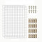 CODIRATO 2 Stück Eisen Gitter Fotowand Weiß Wall Grid Panel mit Haken und Holzklammern Display Grid für DIY Wanddekoration Familie, Küche, Büro(64 x 45 cm)
