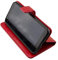 caseroxx Bookstyle Handytasche für Gigaset GS185 in rot – Klapphülle aus Kunstleder mit Kreditkartenfächern, Magnetverschluss, Standfunktion & Rundumschutz für Display und Gehäuse