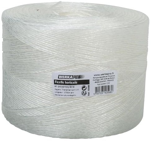 Ficelle horticole blanche bobine de 1700m WERKA PRO