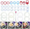 Allazone Stampo in Resina 32 Pz Anello Braccialetto Silicone Moules Muffa di Pendente Ciondoli Sfera Resina Strumenti per Fai da Te Gioielli