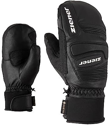 Ziener Erwachsene Ski-fäustling/Wintersport, Wasserdicht, Atmungsaktiv, Gore-tex, Primaloft, Leder, Rennlauf GUARDI GTX + Gore Plus warm PR Mitten, Black, 9, 801062