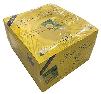 Cepedano - Lot de 100 serviettes rafraîchissantes parfumées au citron