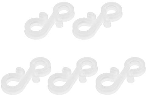 100 Pcs Mini Plastic Gutter Hooks Party Lights Hanger Outdoor Light Hooks Clips for Christmas Decoration Outside String Lights Seasonal Fairy Light