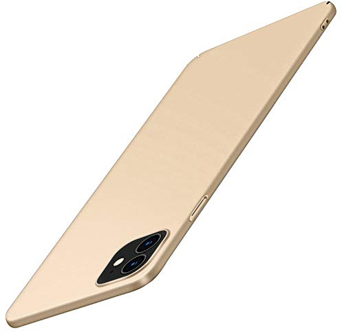 Tybiky iPhone 12 Pro Max Hülle Matte PC Schutzhülle Ultra Dünn Hardcase Minimalist Schutz hüllen Tasche Stoßfest Schale Anti Scratch Bumper Handyhülle Case Cover für iPhone 12 Pro Max, Golden