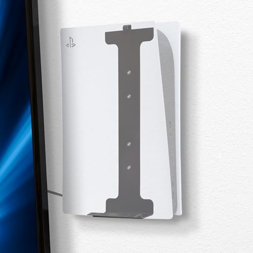 HIDEit Mounts Support mural pour PS5, support mural américain breveté pour PlayStation 5, American Company, support en acier pour PS5 (disque + numérique), kit de montage mural