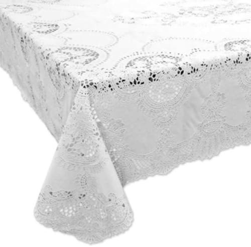 SCHÖNER LEBEN. Tischdecke Outdoor Häkelspitze Amira weiß 137x180cm