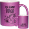 glitzertassen.de® | Ich kann Glitzer pupsen | Tasse mit Glitzer | Geschenkidee | Violett | Keramik | 330 ml