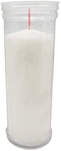 Acan Tradineur - Velón de Santo de parafina y Cera Vegetal, Vela litúrgica, decoración de Iglesias, cementerios, tumbas (Blanco, 16 cm)