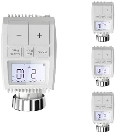 Tête Thermostatique Connectée ZigBee Universelle avec Ecran LCD (Lot de 4) - SILAMP