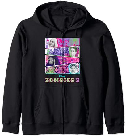 Disney Zombies 3 Panel Group Shot Zip Hoodie