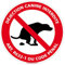Panneau Déjection Canine Interdite - Article R632-1 Code Pénal. Panneau crotte de chien. Sticker, Panneau PVC ou Aluminium - Diamètre 125 mm - Adhésif - Adhésif -