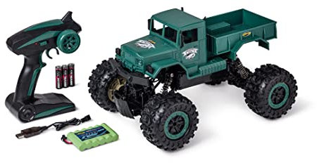 Carson 500404245 1:12 Amphibious Rider 2,4 GHz 100% RTR – RC-Auto als Amphibienfahrzeug, 100% RTR, für Land und Wasser, robust und wasserfest, mit 2.4G Fernsteuerung, grün