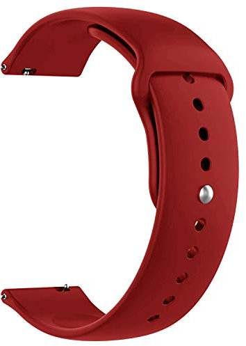 ONE ECHELON Bracelet de montre à dégagement rapide compatible avec Diesel Griffed Gen 6 - Bracelet de rechange en silicone avec bouton de verrouillage (rouge)
