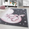 HomebyHome Kinderteppich Rosa 200x290 cm Elefantenmuster Großer Mädchen Teppich Kinderzimmer Kurzflor Teppich Extra Weich Antiallergen Babyzimmer Teppich