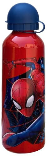 Aluminium Trinkflasche Spiderman Marvel Flasche mit Schnuller für Kinder 500ml blau