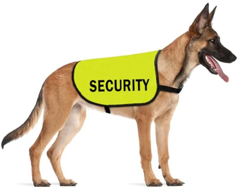 Security Dog Jacket Vest Guard Dog Security Dog Jacket Vest Slogan Warning Vest (Security Medium)