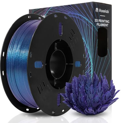 VOXELAB 3D Drucker Filament Hochgeschwindigkeits-Chamäleon PLA Farbwechsel-Filament 1.75mm(+/- 0.02 mm), Max 500mm/s schnelles Drucken, Ordentliche Spule 1KG(2.2lbs), HS PLA Nebula Purple