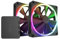 F120 140 RGB DUO 120 140mm double-sided aperture chassis water cooling fan (Color : F140 RGB DUO black 14CM two)