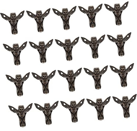 Veemoon 20pcs Vintage Wooden Box Feet Alloy Legs Decorative Case Corners Protective Box Base Feet for Suitcase Accessories