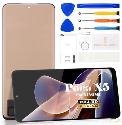 Pantalla LCD TFT para Xiaomi Poco X5 Pro 5G para Redmi Note 12 Pro, reemplazo de pantalla para 22101320G, digitalizador táctil, kits de reparación (negro, sin marco)