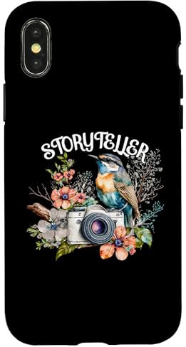 Hülle für iPhone X/XS Storyteller Kamera Fotografie Vogelfotograf