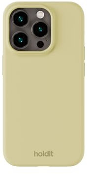 holdit Silikonhülle iPhone 15 Pro - 0,8mm Ultra dünn Handyhülle Silikon - Trendy Slim Silicone case mit Voller Schutz (erhöhte Kante für Kameraschutz) - Biscotti