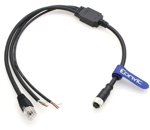 Eonvic Luftfahrtstecker, M12, 12-polige Buchse auf 3-Wege-Strom-Signal- und Datenübertragungskabel für DJI Livox LiDAR Mid-360 Mid-360 Mid-70,5 m