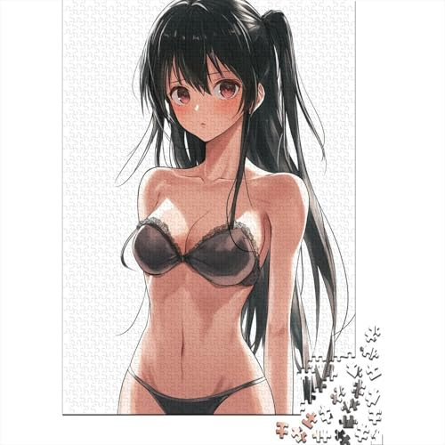 Sexy Bikini Woman Wooden Jigsaw Puzzles Family Games Birthday Gifts Jigsaw for Men Women 300pcs (40x28cm)