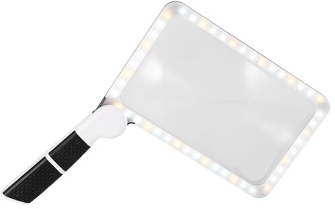 Lupe Mit Licht, 5-Fache Klappbar Einschlaglupe, 3 Modi Leselupe Für Senioren Groß, Lesehilfe Für Senioren,Senioren Lesen Inspektion Hobby Handwerk Uhrmacher Münzen Briefmarken Antiquitäten Schmuck