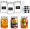 KIMIGO Lot de 6 Mason Jar avec Couvercle,500ml Pots de Conservation en Verre Hermétiques,bocaux Mason Jar en verre,Bocaux en verre,Bocaux de conservation pour Conserve, Fermentation, Marinade