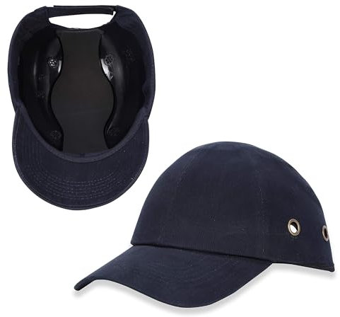 HOLULO Berretto di sicurezza, berretto protettivo da baseball con cappello rigido in rete, leggero e traspirante, per uomini e donne, blu navy, blu navy, Taglia unica