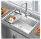 HYUFEIAO Fregadero de Cocina de Estilo rústico de Acero Inoxidable 304, Fregadero de Barra o Fregadero para Exteriores, estación de Trabajo con Lavabo de un Solo tazón R10, Fregadero Modern