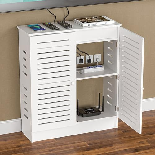 LHXLSH WiFi Router Hidden Box, Multi-Functional Router Storage Box, Cable Management Organizer, Large Capacity, for Living Room, Office, Bedroom(80 * 70 * 30cm/31.5 * 27.6 * 11.8in)