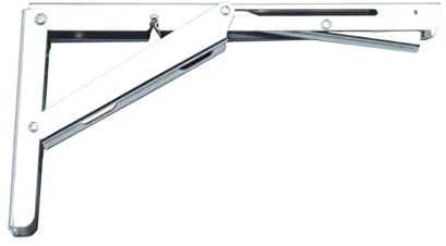 LAMP by Sugatsune, Lamp EB-303/EP Folding Shelf Bracket, 304 Stainless Steel, Electro Polished