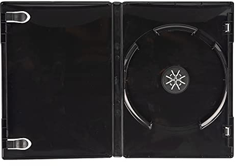 Pack of 25 Premium Quality Black Single DVD Cases with 14mm Spine, Plastic Sleeve, and Internal Booklet Clips - Durable and Professional Storage Solution by Dragon Trading