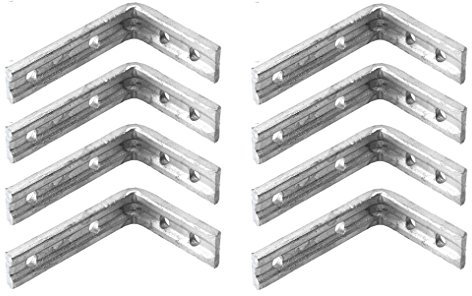 Heavy Duty Galvanised Shelf Bracket 8 Pack - 8x6 / 200x150mm
