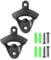 LABABE 2PCS Cast Iron Wall Mounted Bottle Opener Vintage Rustic with Self-Tapping Screws for Home Garden Bar KTV Hotel,Beer Bottle Opener Wall Mounted
