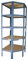 Shelf Creations Basic Eckregal Stecksystem 200x90x60cm in blau 5 Böden für Schwerlastregale mit 90cm Tiefe: Ideale Ergänzung durch Ausnutzung der Ecken Metallregalv Kellerregal Lagerregal Garagenregal