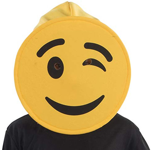 Dress Up America Zwinkert Emoji Maske für Kinder, lustige Kopf Maske Zubehör