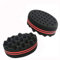 Xrten 2Pcs Cepillo Esponja con Agujeros Peluquería Pelo para Cabello Rizos, Negro
